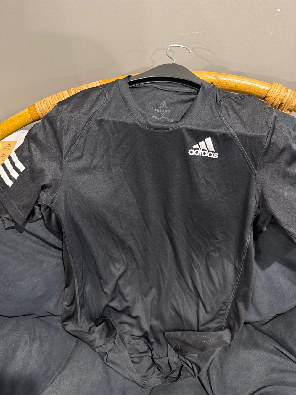Men's Black Short-Sleeve Adidas Top